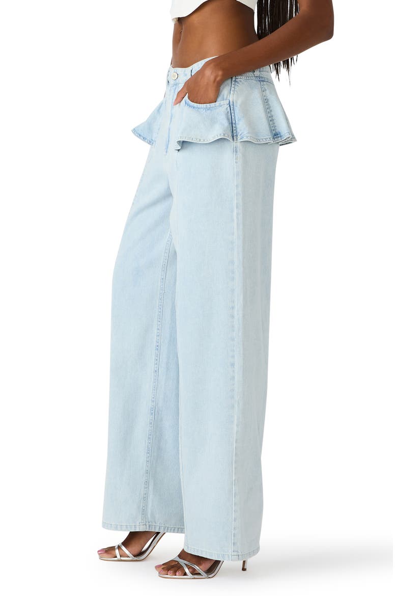 Chlo Flounce Detail Jeans, Alternate, color, SULPHUR SPRING