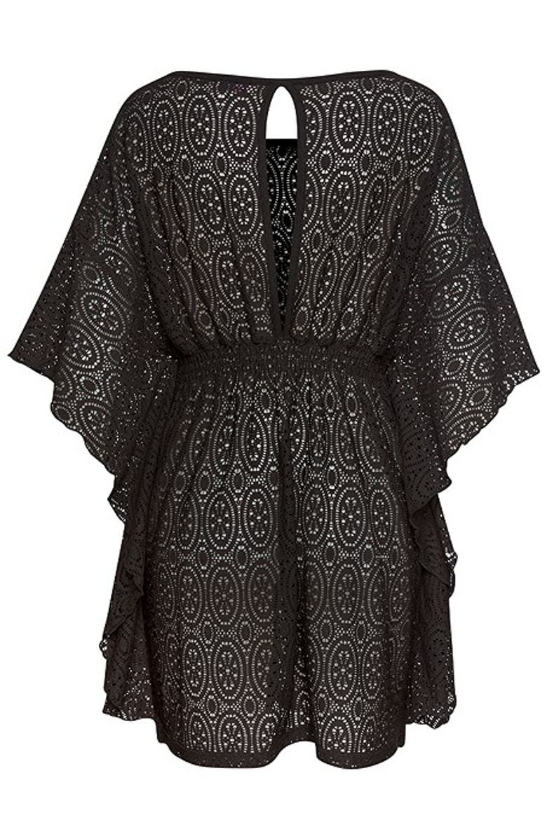 LASCANA Women's Flowy Lace Cover Up, Alternate, color, Black