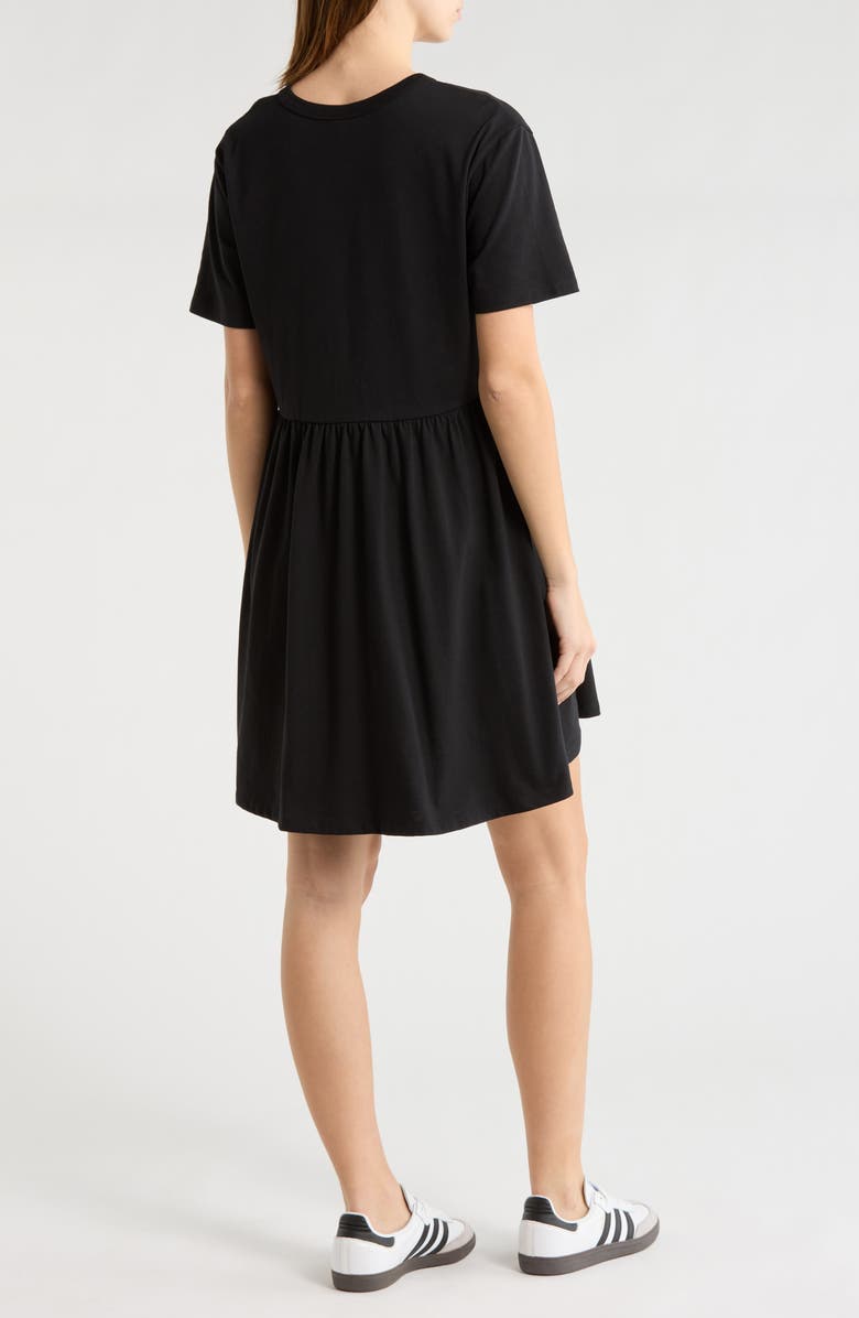 Melrose and Market Short Sleeve Knit Swing Dress, Alternate, color, Black