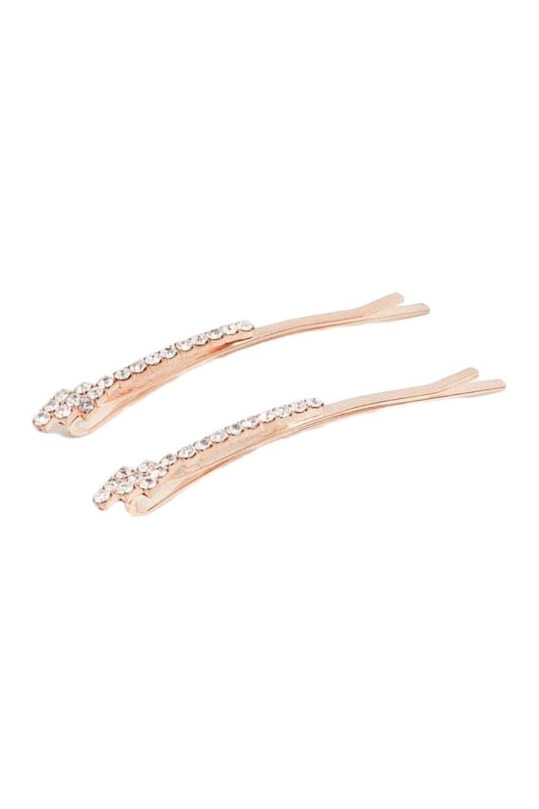 Zig Zag Sparkle Hair Pin, Alternate, color, Rose Gold