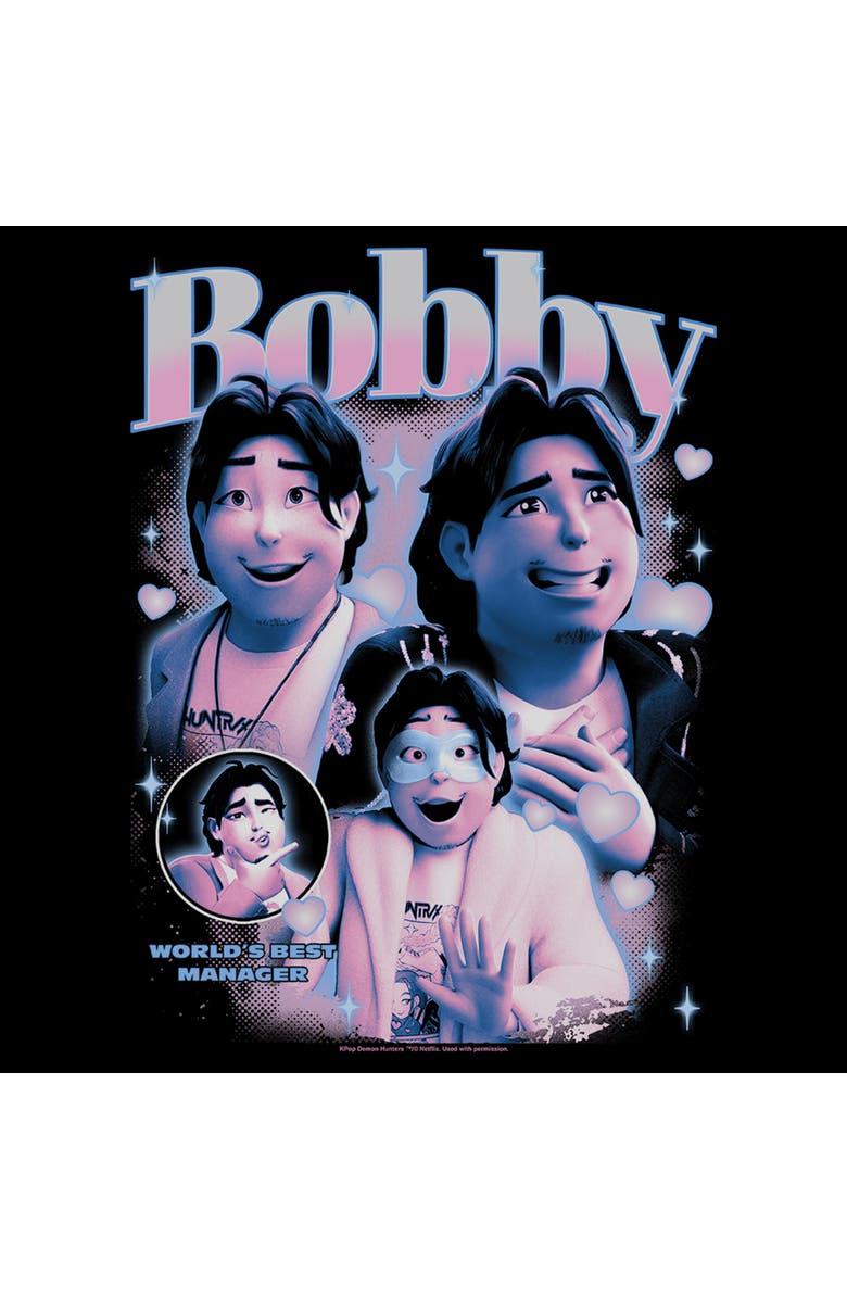 KPop Demon Hunters Boy's KPop Demon Hunters World's Best Manager  Graphic T-Shirt, Alternate, color, Black