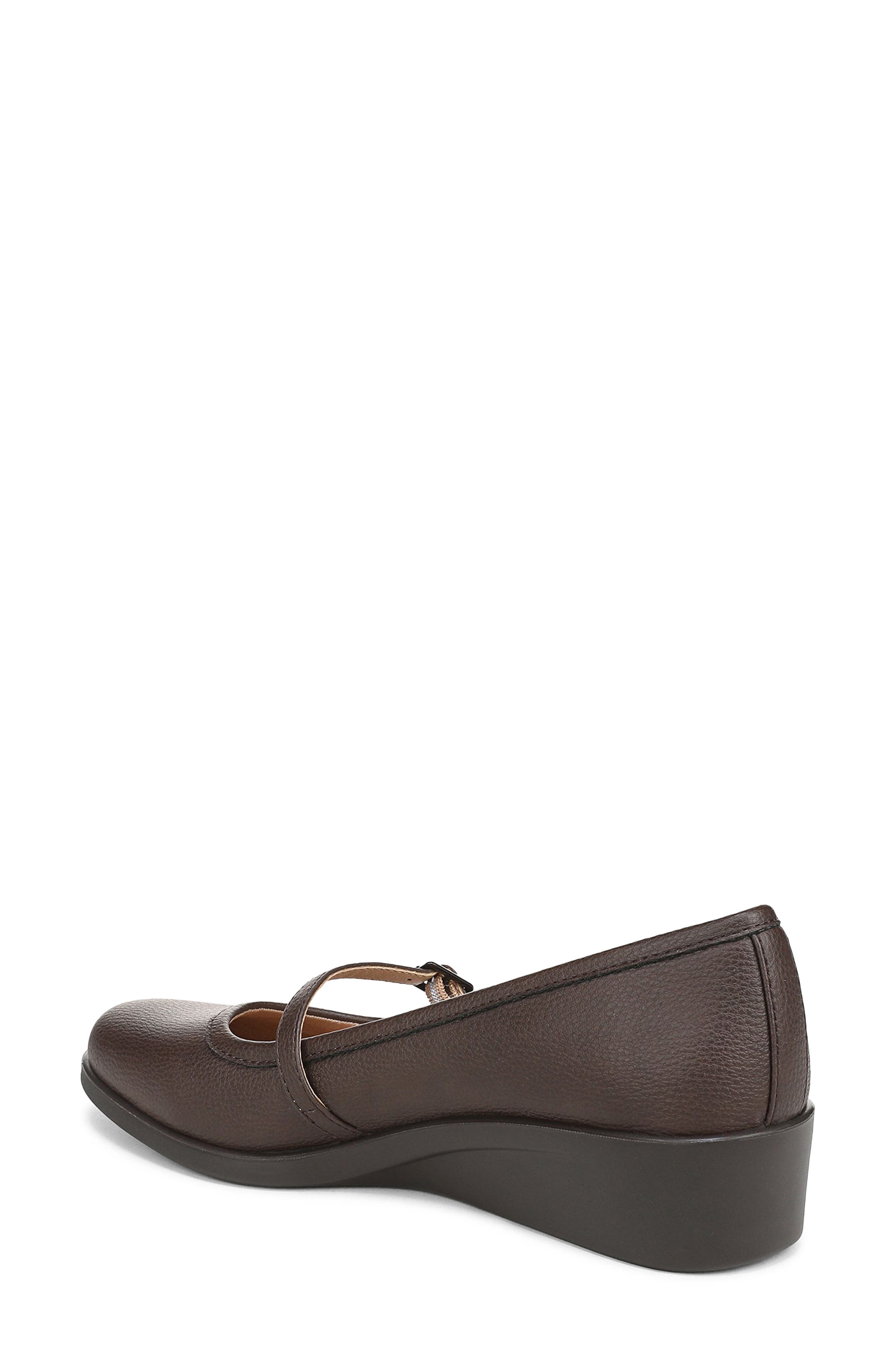 Jolene Wedge Mary Jane Flat, Alternate, color, DARK BROWN