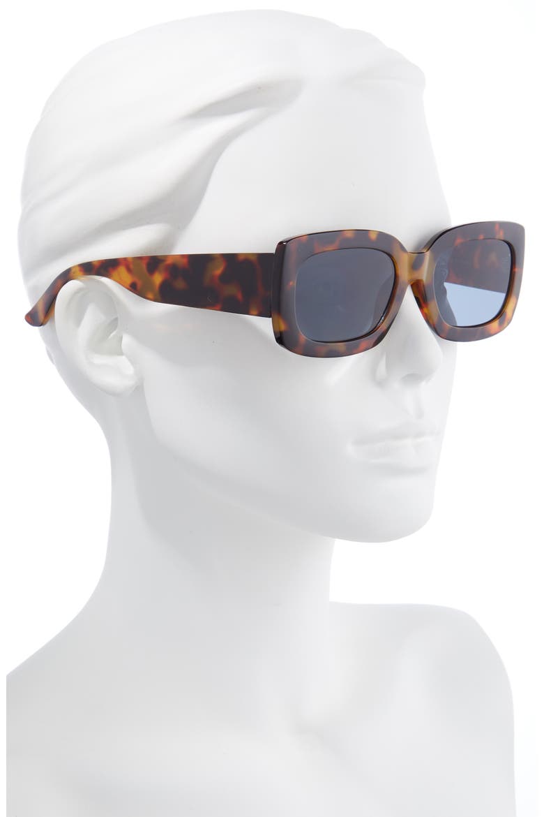 Rectangular Sunglasses, Alternate, color, TORTOISE