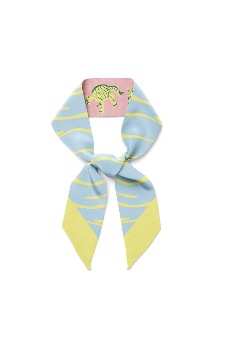 Centinelle Nodding Tigers Twilly Ribbon Scarf, Alternate, color, Multicolor