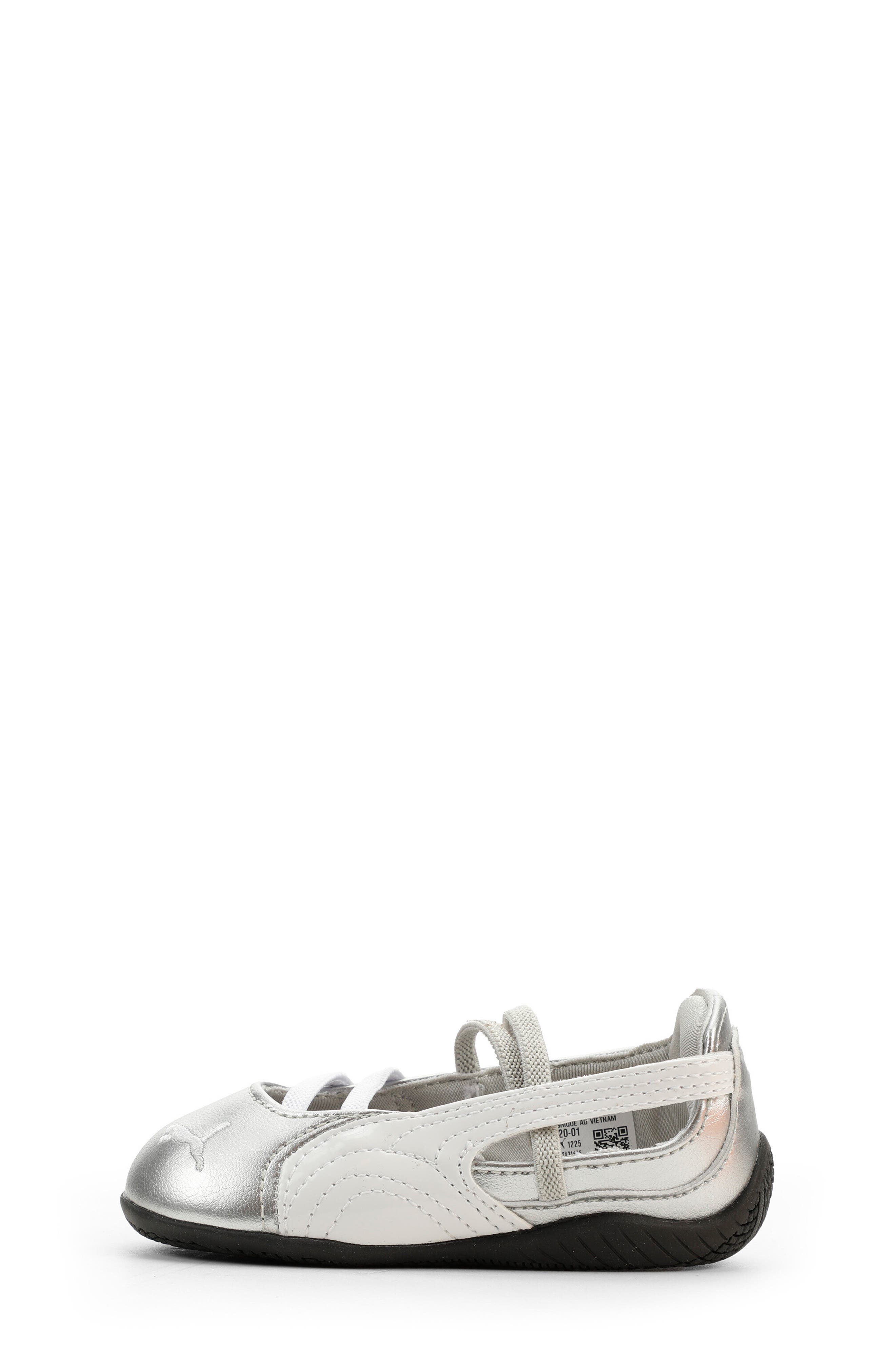 PUMA Kids' Speedcat Ballet Metallic Sneaker, Alternate, color, Ash Gray/ Puma White