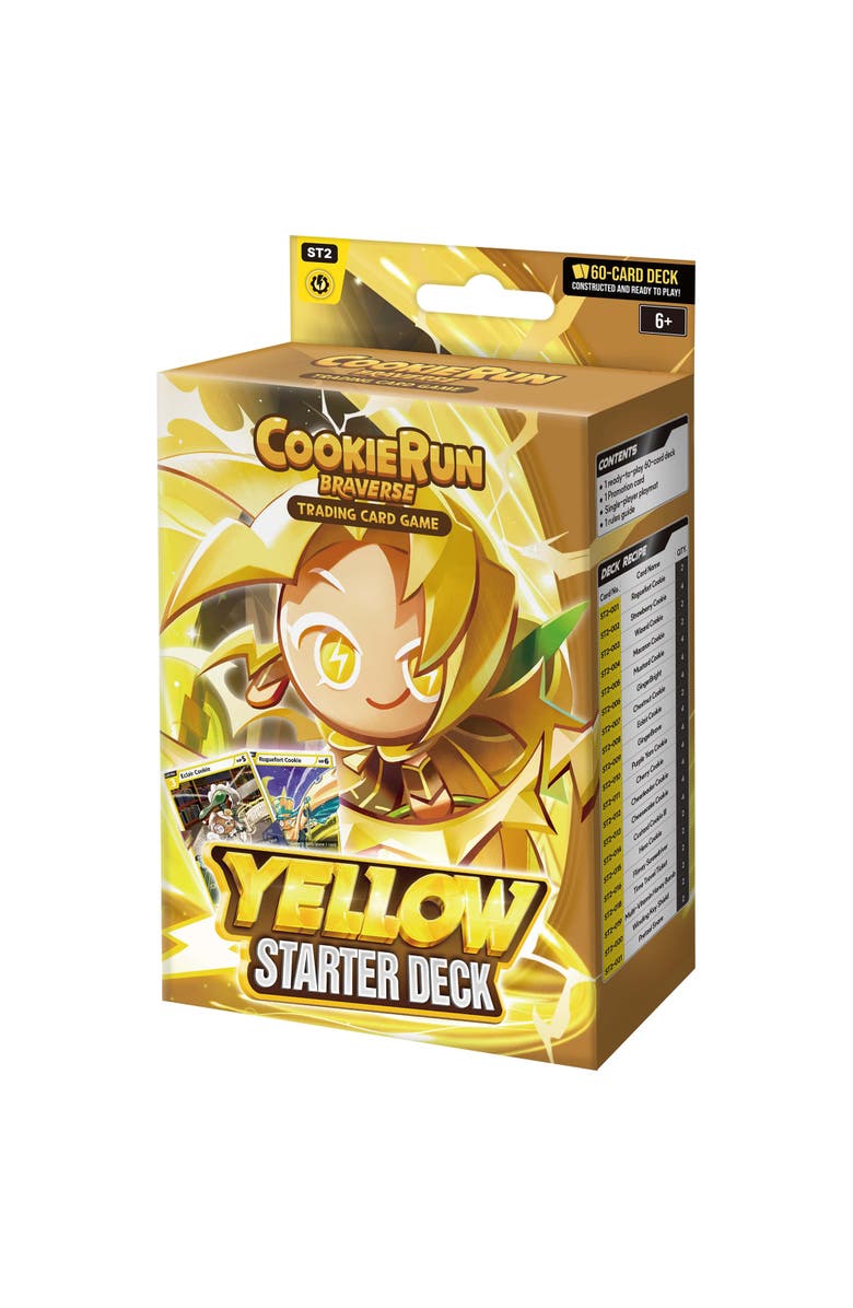 DevSisters CookieRun Braverse Trading Card Game, Starter Deck Yellow, Defensive Game Play, Alternate, color, Multicolored