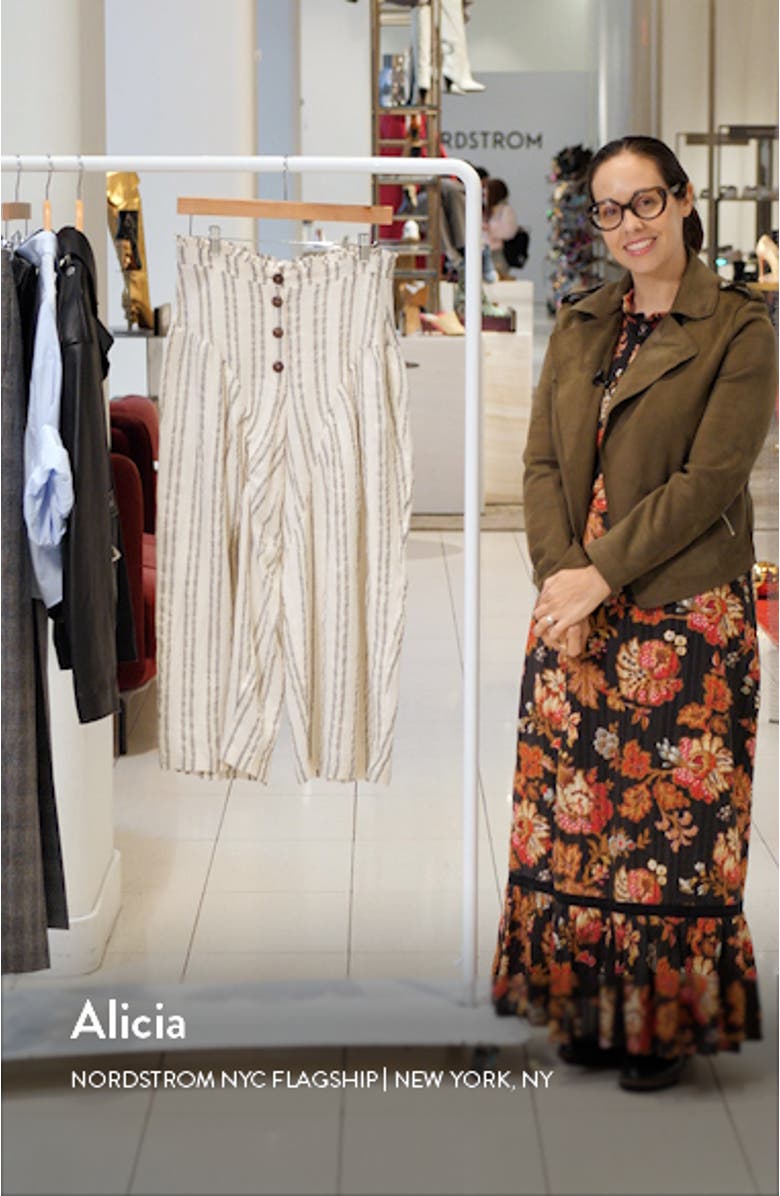 free-est Poppy Stripe Wide Leg Pants, sales video thumbnail