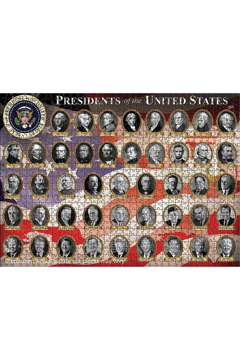 Presidents of the United States 1000 Piece Puzzle, Alternate, color, Multicolored