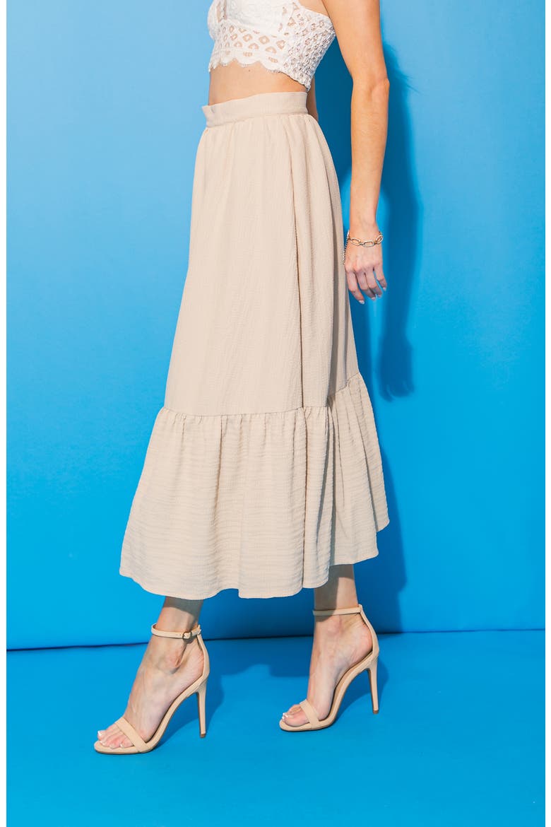 Textured Midi Skirt, Alternate, color, NATURAL
