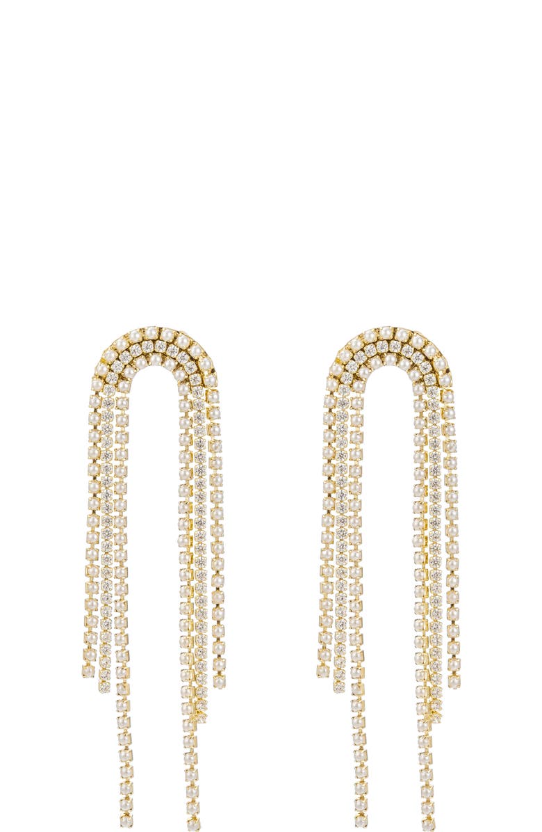 Untamed Petals Cairo Rainbow Drop Earrings, Main, color, Gold