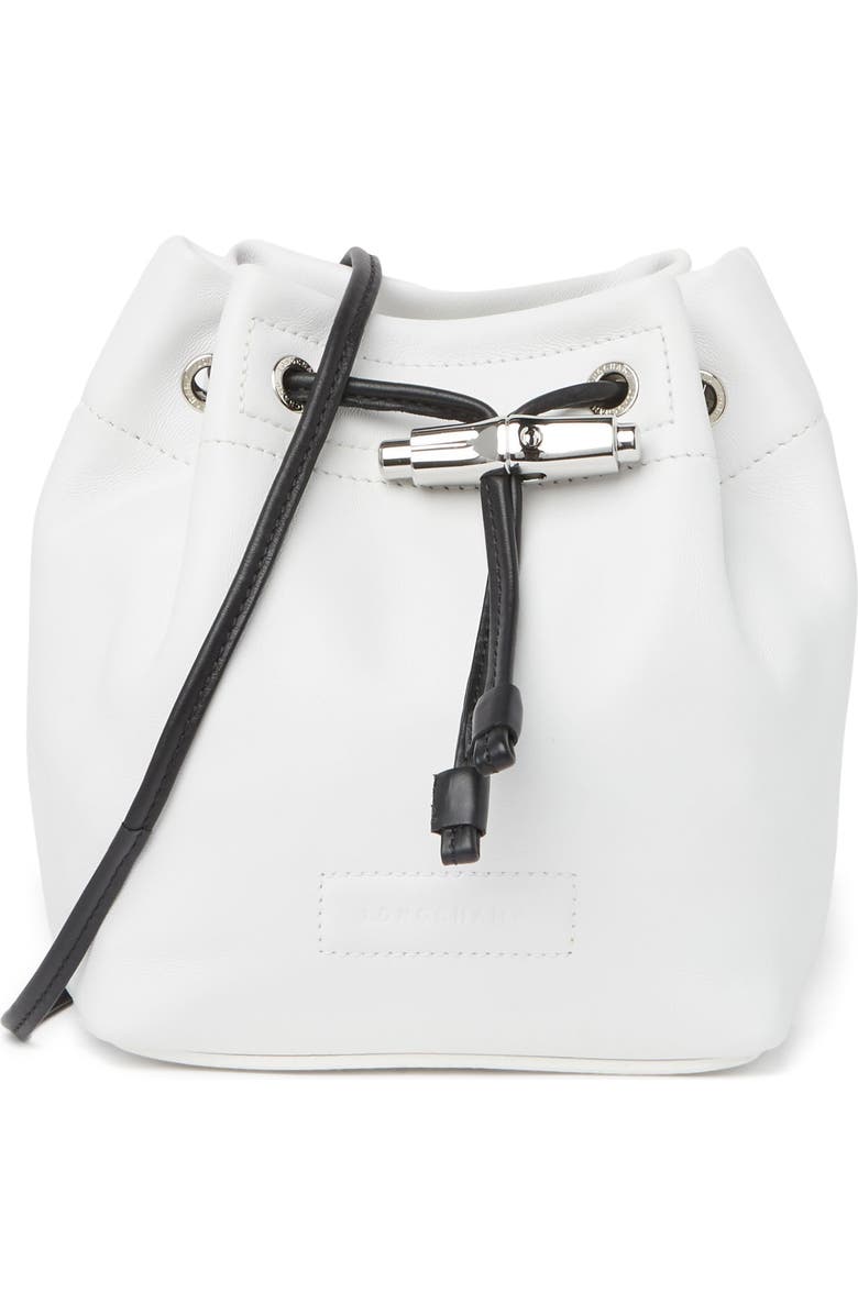 Longchamp Mini Bucket Bag, Main, color, White