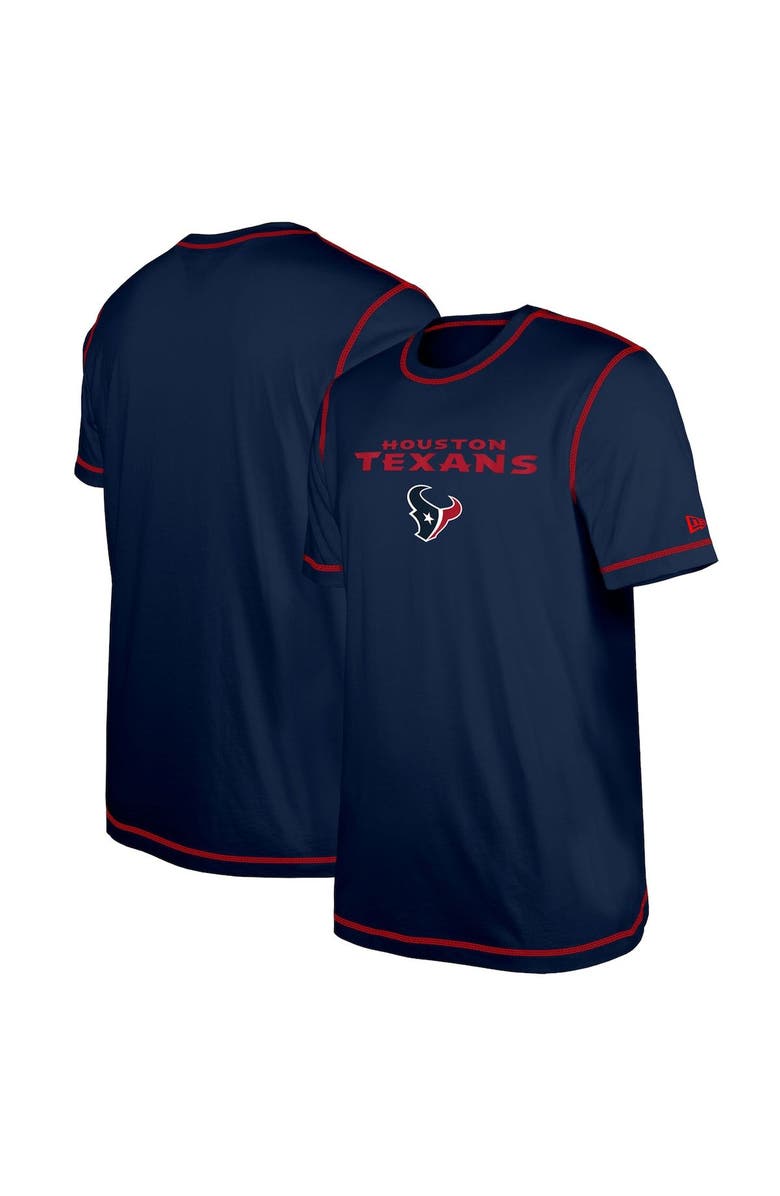 New Era Men's New Era  Navy Houston Texans Third Down Puff Print T-Shirt, Main, color, 