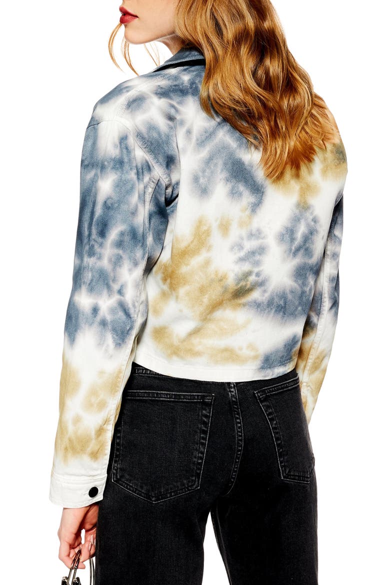 Leon Tie Dye Shirt Jacket, Alternate, color, BLUE MULTI
