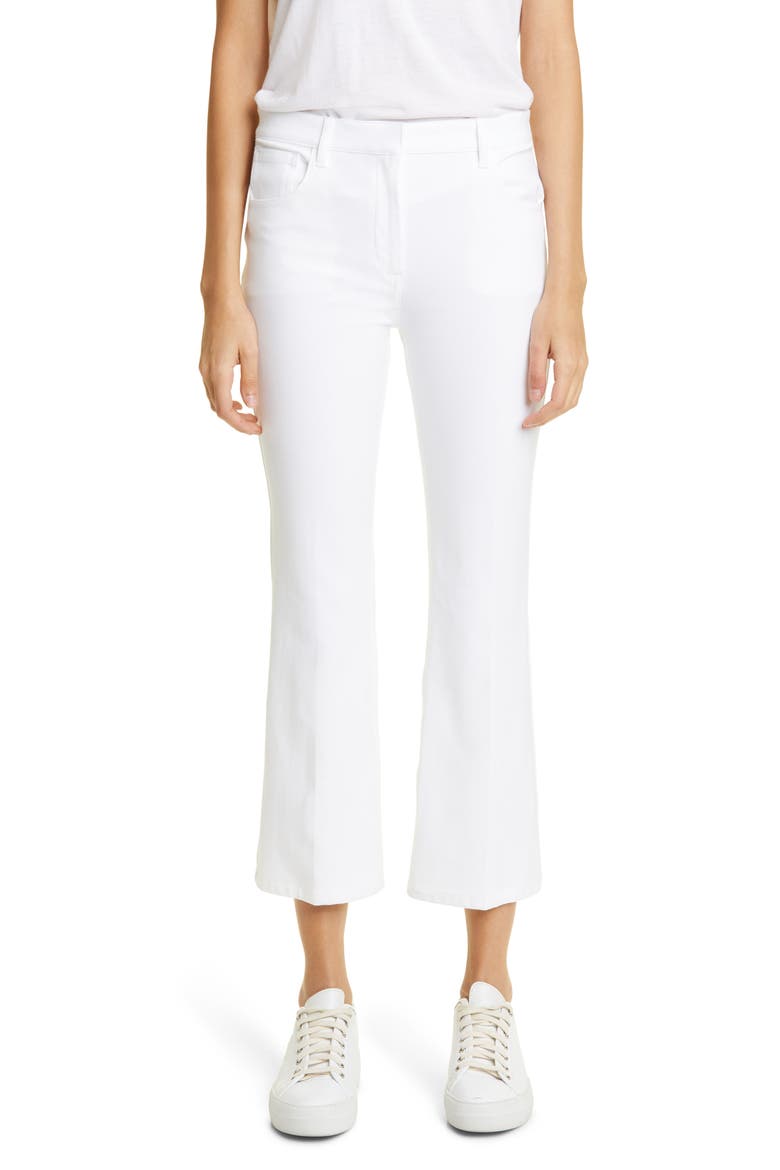 Kick Flare Pants, Main, color, WHITE
