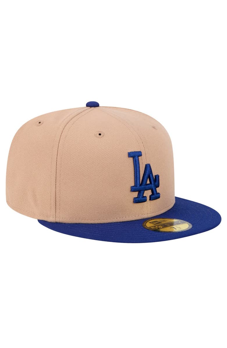 New Era Men's New Era Khaki Los Angeles Dodgers 59FIFTY Fitted Hat, Alternate, color, Khaki