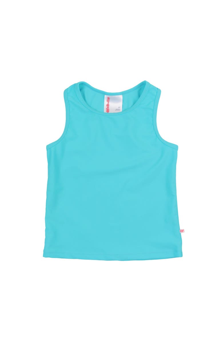 RuffleButts Girls Active Tank Top, Main, color, Bright Aqua