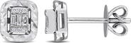 Julianna B. Diamond Square Stud Earrings 14k White Gold