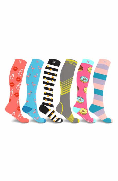 6-Pack Compression Knee High Socks