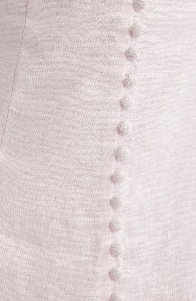 LoveShackFancy Lovis Halter Neck Linen Dress, Alternate, color, 