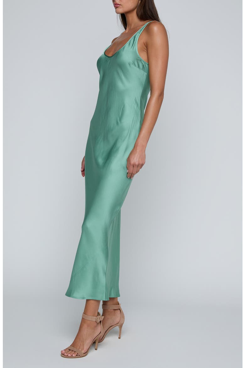 Akiya Satin Tank Maxi Dress, Alternate, color, MALACHITE GREEN