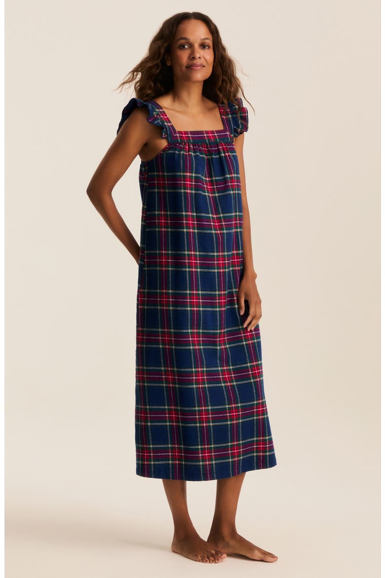Clara Twill Nightgown, Alternate, color, NAVY