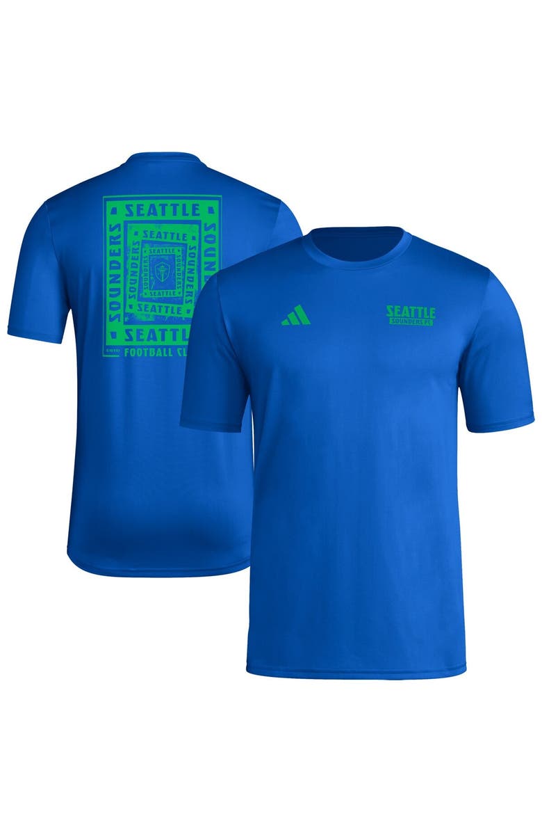 adidas Men's adidas Blue Seattle Sounders FC Local Wrap T-Shirt, Main, color, 
