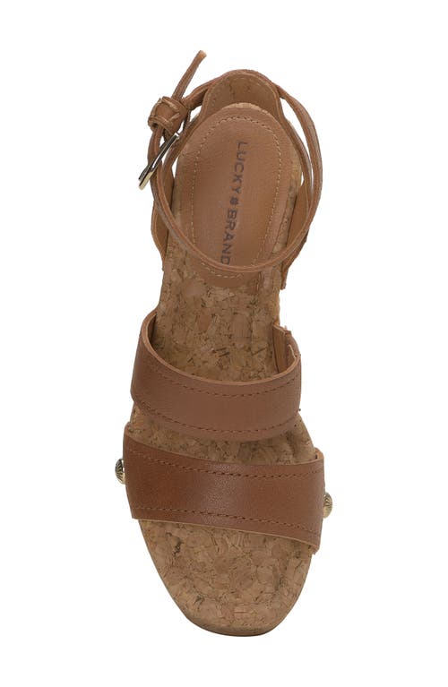 LUCKY BRAND LUCKY BRAND VALINTINA ANKLE STRAP PLATFORM WEDGE SANDAL 
