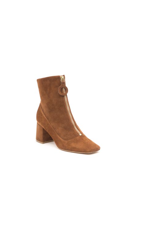 Carlow Suede Zip Front Ankle Boots
