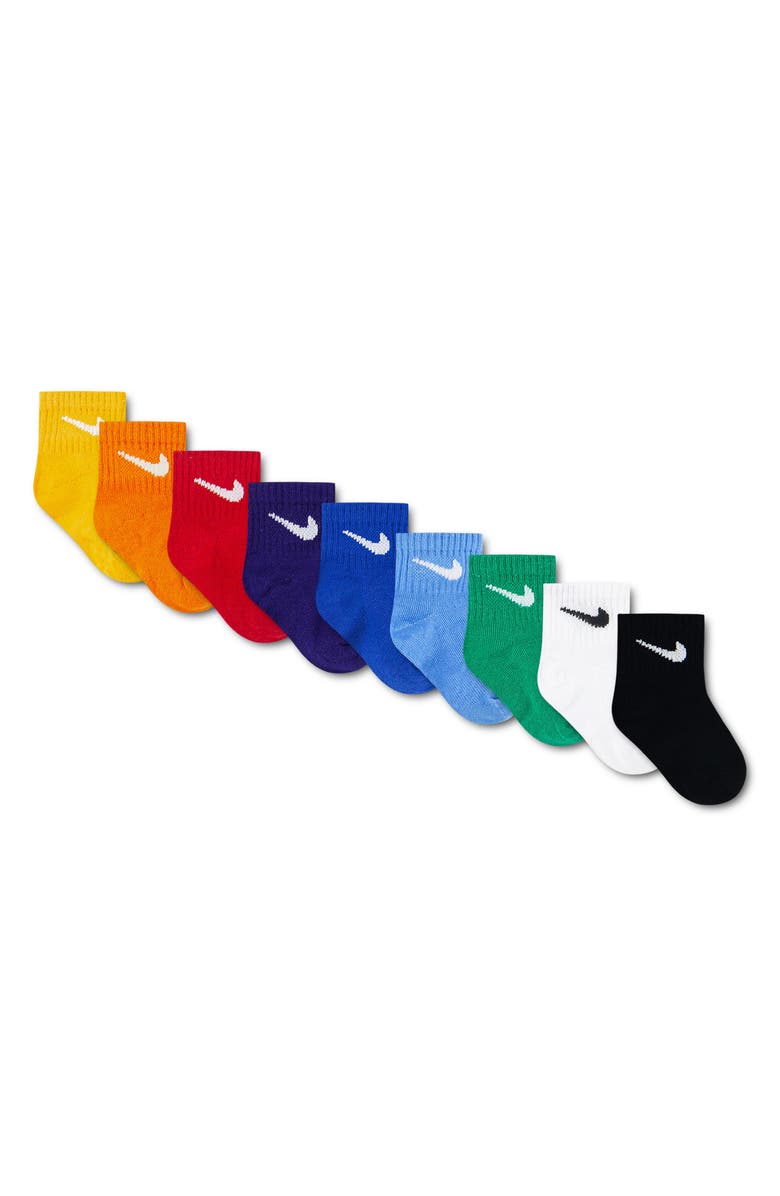 Nike 9-Pack Lightweight Ankle Socks, Alternate, color, University Gold