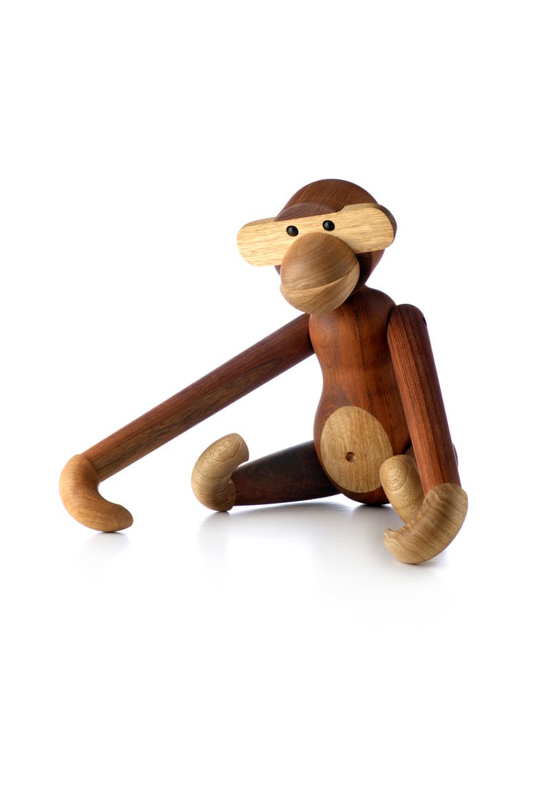 Kay Bojesen Monkey Large, Alternate, color, Teak/Limba