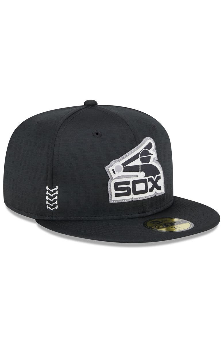 New Era Men's New Era Black Chicago White Sox 2024 Clubhouse 59FIFTY Fitted Hat, Alternate, color, 