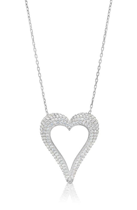 Cutout Heart Pendant Necklace