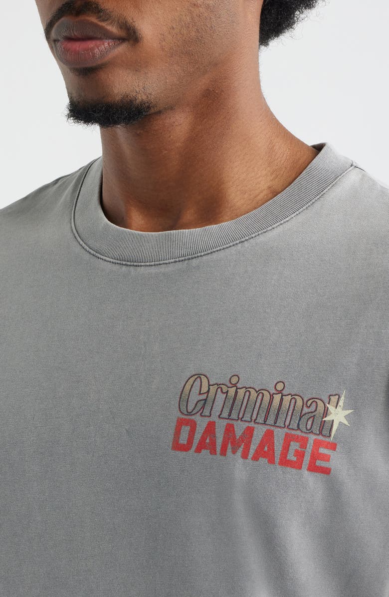 CRIMINAL DAMAGE Vending Graphic T-Shirt, Alternate, color, Washed Grey