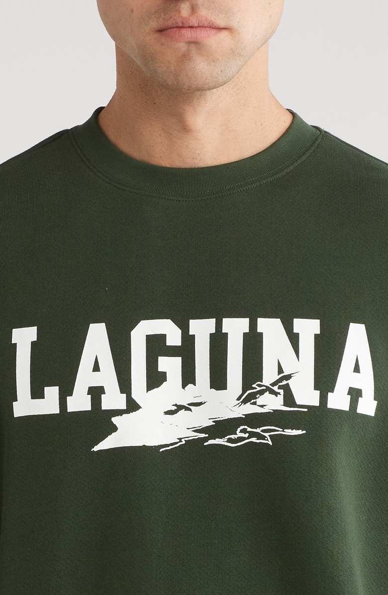 Museum of Peace & Quiet Laguna Crewneck Cotton Graphic Sweatshirt, Alternate, color, 