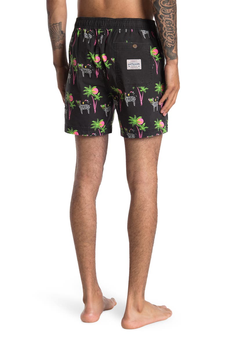 Happy Hour Swim Shorts, Alternate, color, BLACK