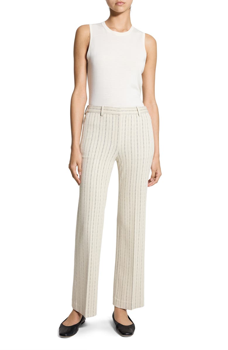 Theory Pinstripe Slim Fit Pants, Alternate, color, Oat Multi - E61