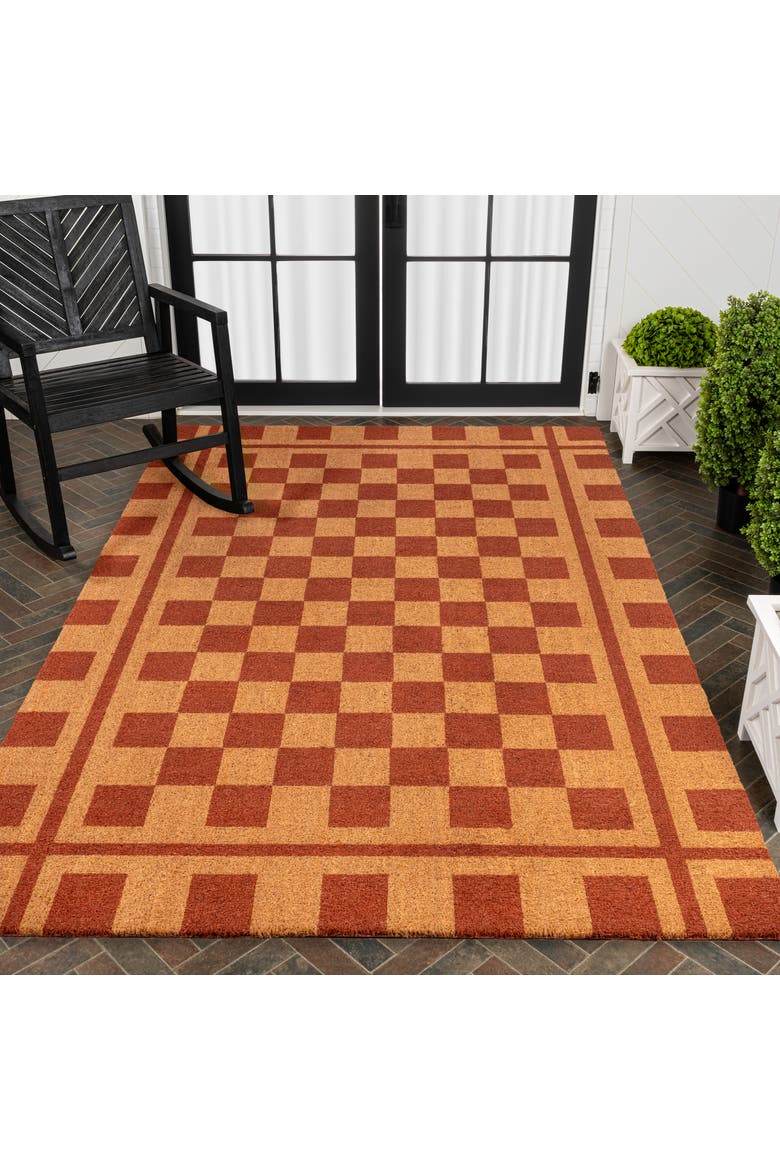 Peater Classic Casual Commerical Natural Coir Mat Indoor/Outdoor, Alternate, color, Natural Red