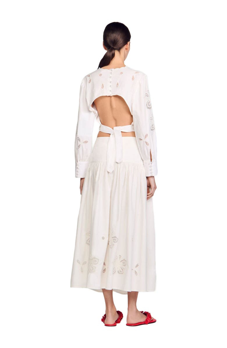 SANDRO Poplin crop top, Alternate, color, 