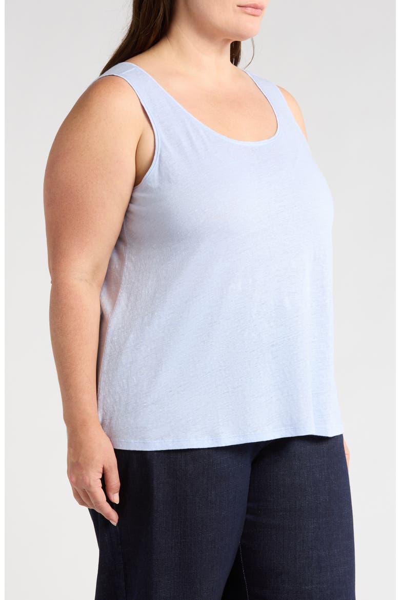 Organic Linen Tank, Alternate, color, BELLFLOWER