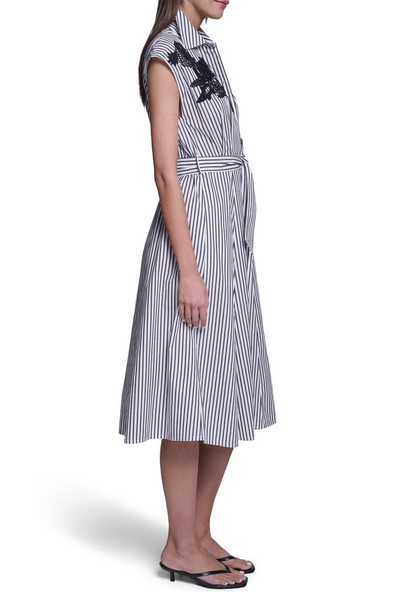 Striped Shirt Dress, Alternate, color, BLACK AND WHITE