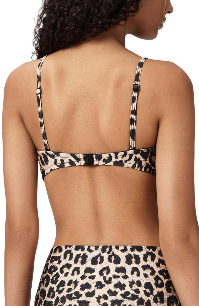 AllSaints Court Bandeau Bikini Top, Alternate, color, Leppo Brown