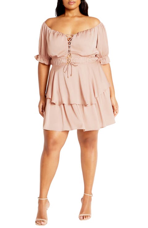 Nia Off the Shoulder Dress (Plus)