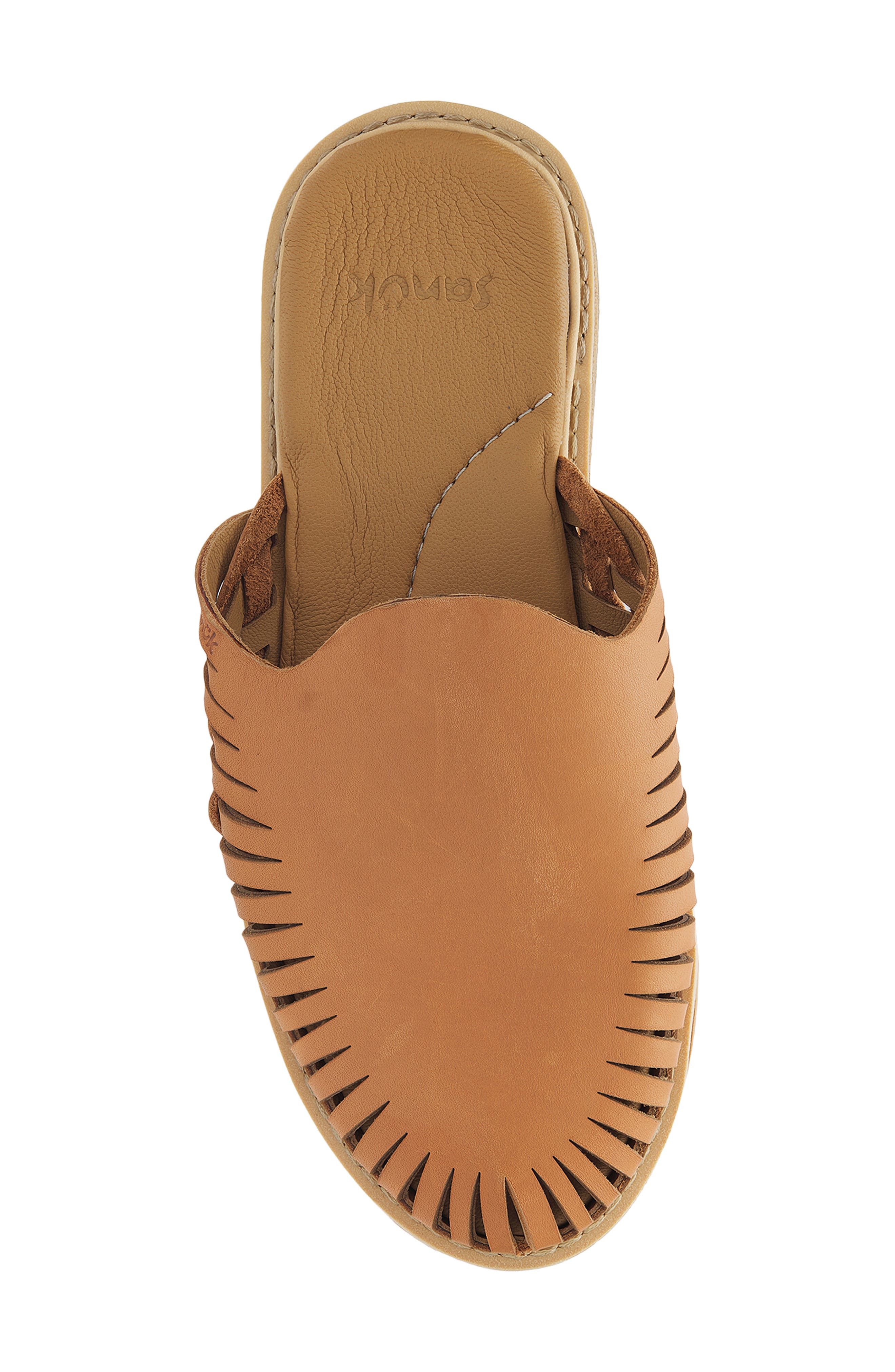 You Got My Back Woven Leather Mule, Alternate, color, TAN