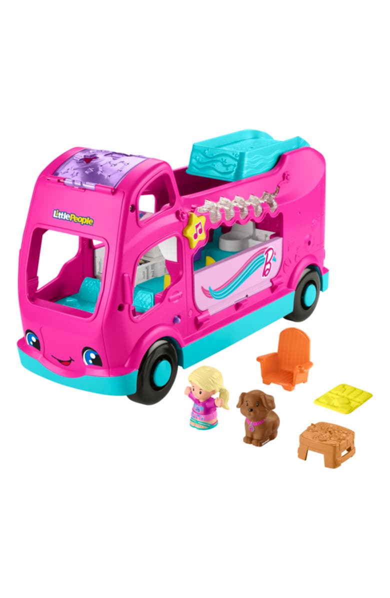 FISHER PRICE Little People Barbie Dream Camper Playset, Main, color, 