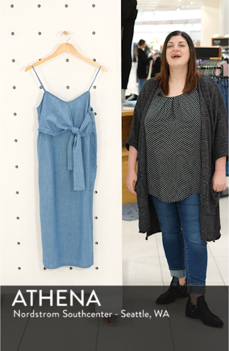 Tie Denim Midi Dress, sales video thumbnail
