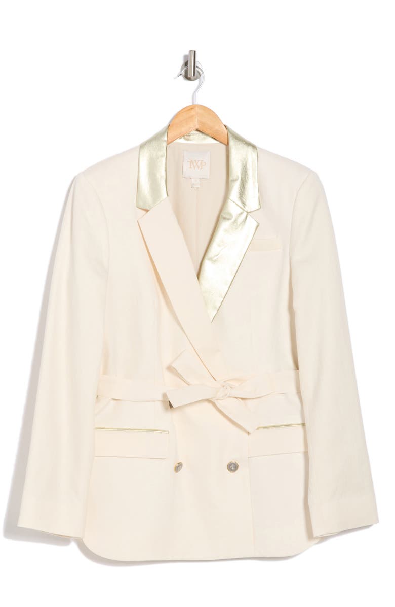 TWP Smoking Tuxedo Jacket, Alternate, color, Bone/Light Gold