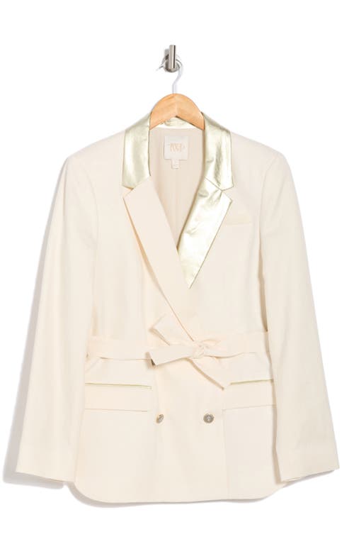 Twp Smoking Tuxedo Jacket In Bone/light Gold