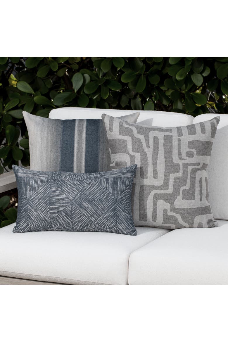 Reimagine Denim Indoor & Outdoor Woven Accent Pillow, Alternate, color, Denim