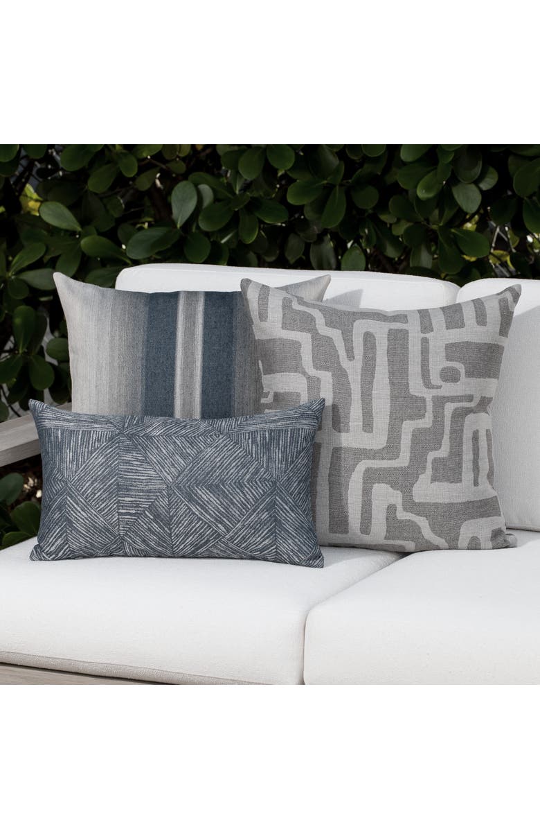 Elaine Smith Reimagine Denim Indoor & Outdoor Woven Accent Pillow, Alternate, color, Denim