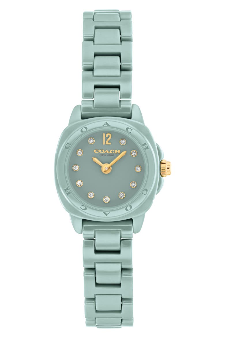 Kitt Sage Ceramic Bracelet Watch, 21mm, Main, color, SAGE